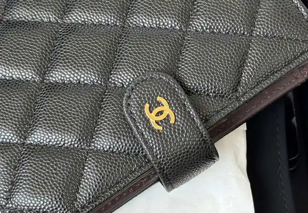 Chanel AP3196 Classic Passport Wallet Hold Calfskin Black