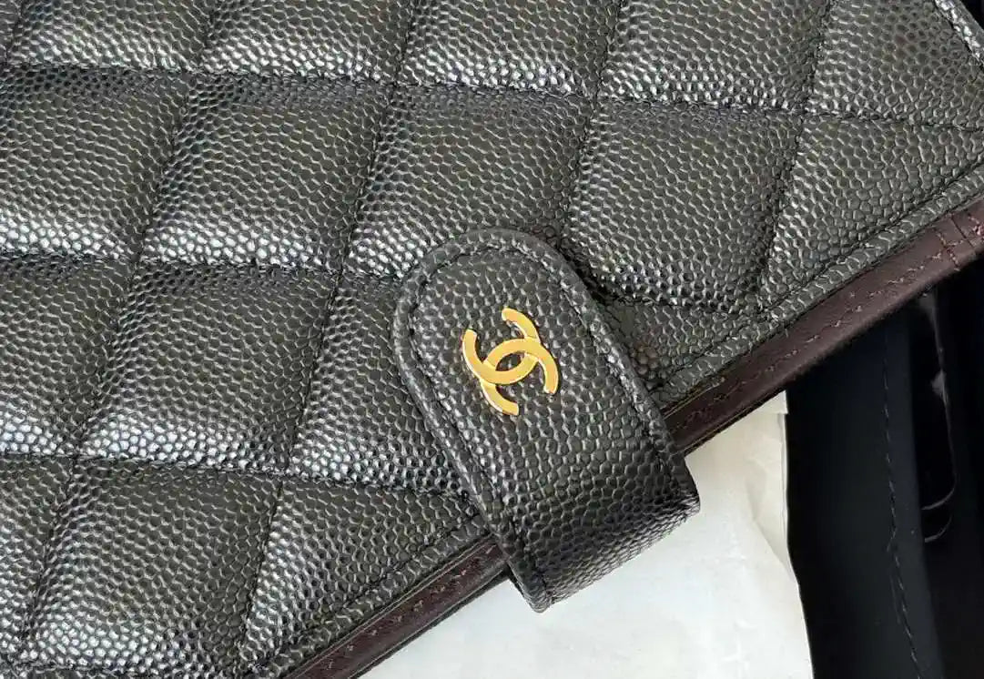 Chanel AP3196 Classic Passport Wallet Hold Calfskin Black