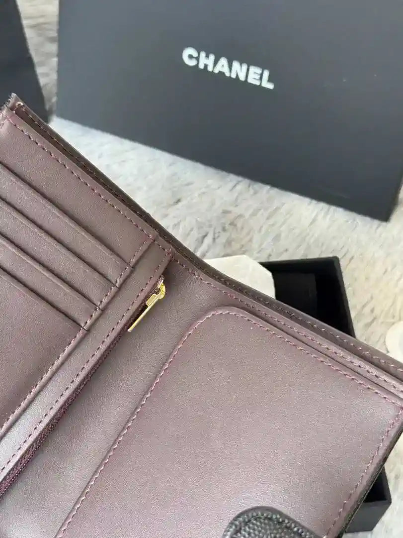 Chanel AP3196 Classic Passport Wallet Hold Calfskin Black