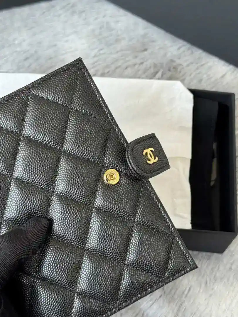 Chanel AP3196 Classic Passport Wallet Hold Calfskin Black