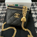 Chanel AP3203 Clutch With Chain Grained Calfskin Black - Default Title - View 1