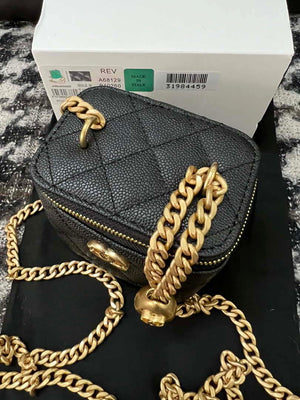 Chanel AP3203 Clutch With Chain Grained Calfskin Black - Default Title - View 2
