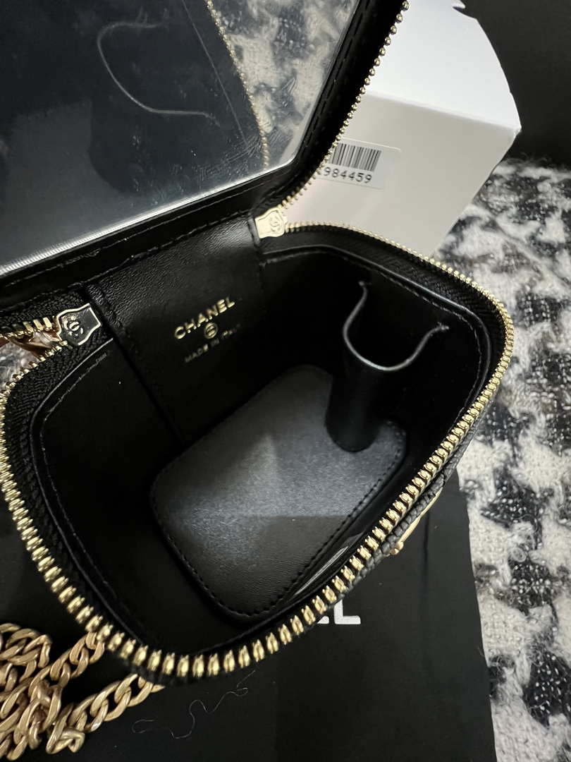 Chanel AP3203 Clutch With Chain Grained Calfskin Black