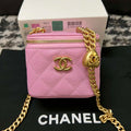 Chanel AP3203 Clutch With Chain Grained Calfskin Pink - Default Title - View 1