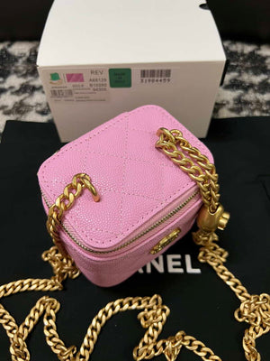 Chanel AP3203 Clutch With Chain Grained Calfskin Pink - Default Title - View 2