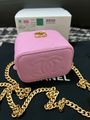 Chanel AP3203 Clutch With Chain Grained Calfskin Pink - Default Title - View 3