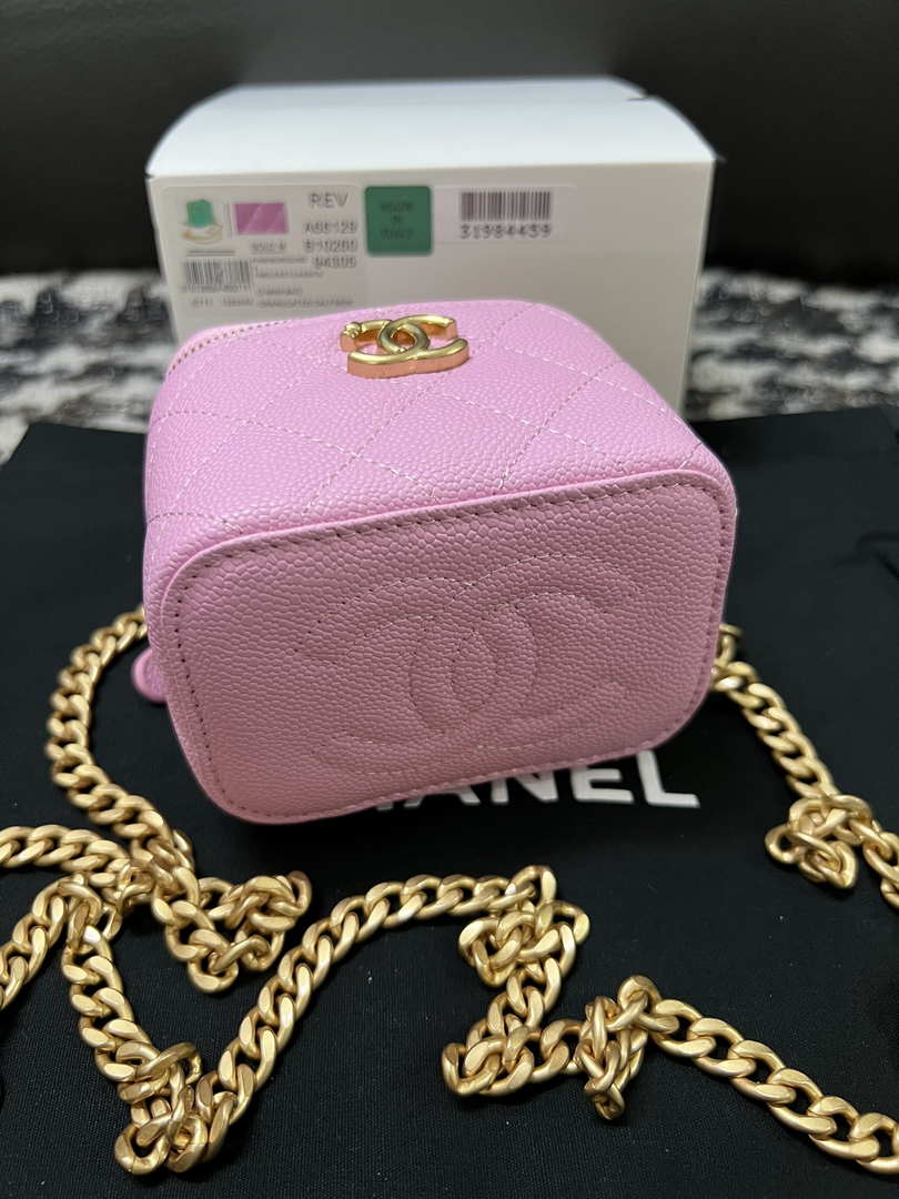 Chanel AP3203 Clutch With Chain Grained Calfskin Pink - Default Title - View 3