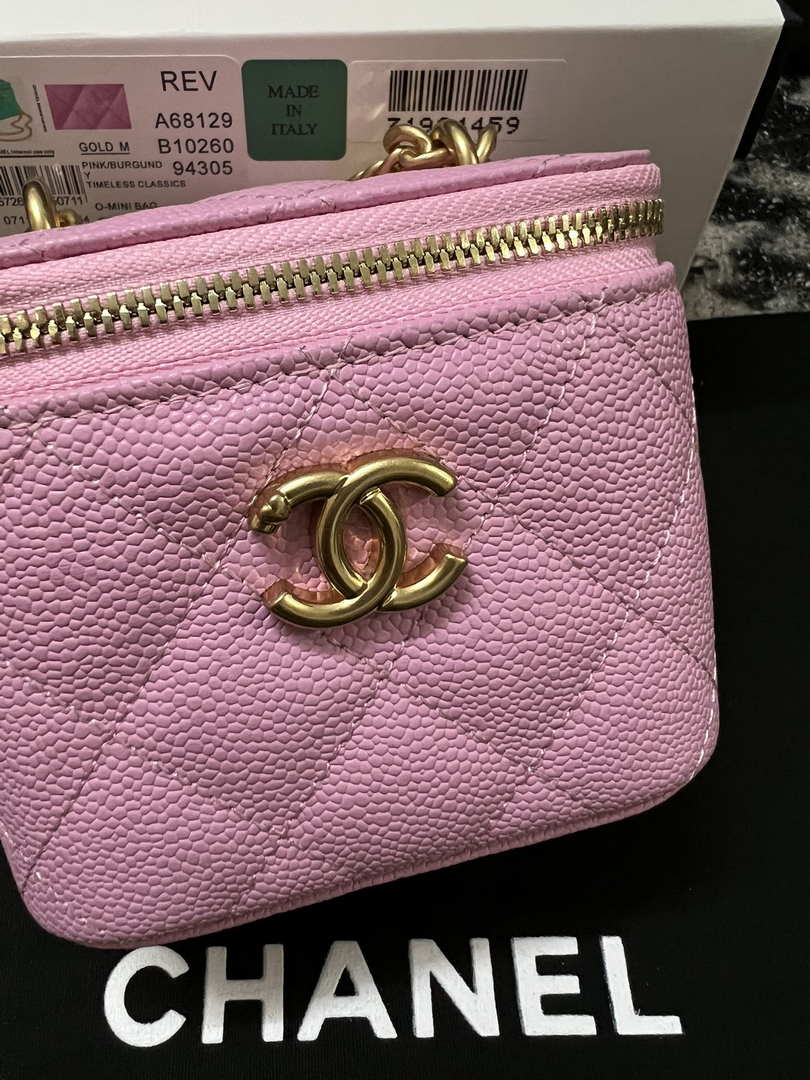 Chanel AP3203 Clutch With Chain Grained Calfskin Pink - Default Title - View 9