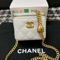 Chanel AP3203 Clutch With Chain Grained Calfskin White - Default Title - View 1