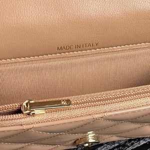 Chanel AP3226 Phone Holder with Chain Patent Calfskin & Gold-Tone Metal Apricot - Default Title - View 8