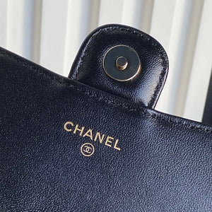Chanel AP3226 Phone Holder with Chain Patent Calfskin & Gold-Tone Metal Black - Default Title - View 9