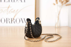 Chanel AP3232 Clutch With Chain Lambskin & Shiny Light Gold Metal Black - Default Title - View 4