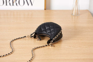 Chanel AP3232 Clutch With Chain Lambskin & Shiny Light Gold Metal Black - Default Title - View 5