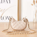 Chanel AP3232 Clutch With Chain Lambskin & Shiny Light Gold Metal Beige - Default Title - View 1