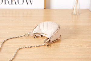 Chanel AP3232 Clutch With Chain Lambskin & Shiny Light Gold Metal Beige - Default Title - View 5