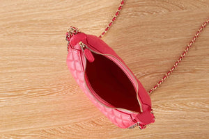 Chanel AP3232 Clutch With Chain Lambskin & Shiny Light Gold Metal Red - Default Title - View 7