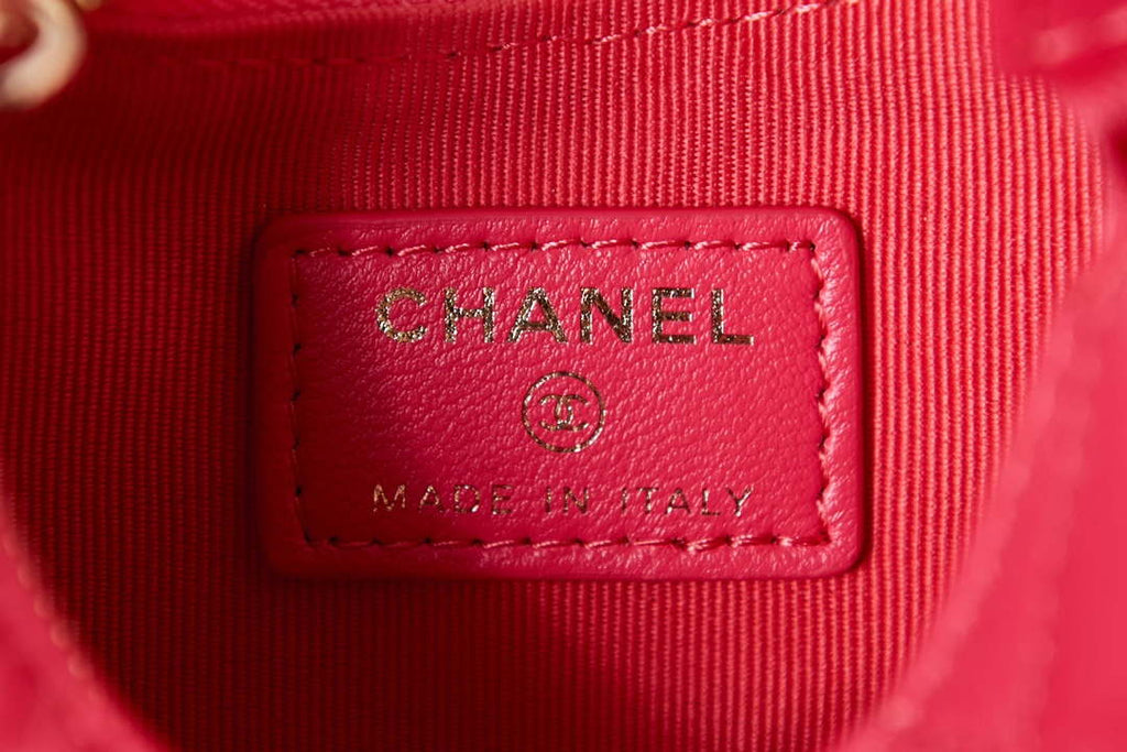 Chanel AP3232 Clutch With Chain Lambskin & Shiny Light Gold Metal Red