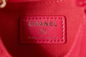 Chanel AP3232 Clutch With Chain Lambskin & Shiny Light Gold Metal Red - Default Title - View 9