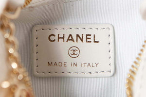 Chanel AP3232 Clutch With Chain Lambskin & Shiny Light Gold Metal White - Default Title - View 9