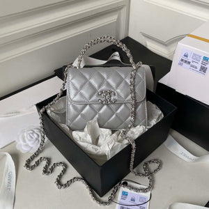 Chanel AP3237 Clutch with chain Lambskin Gold With Handle Bag - Default Title - View 1