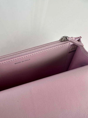 Chanel AP3267 19 Wallet on Chain Woc Shiny Lambskin Pink - Silver - View 17