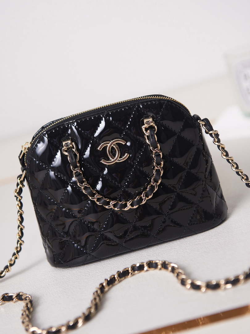 Chanel AP3345 Shell bag Patent Calfskin Black - Default Title - View 2