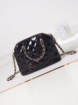 Chanel AP3345 Shell bag Patent Calfskin Black - Default Title - View 5