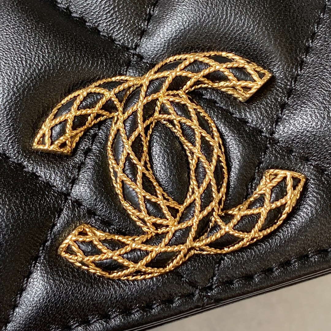 Chanel AP3363 Flap Baguette Bag Lambskin Black - Default Title - View 3