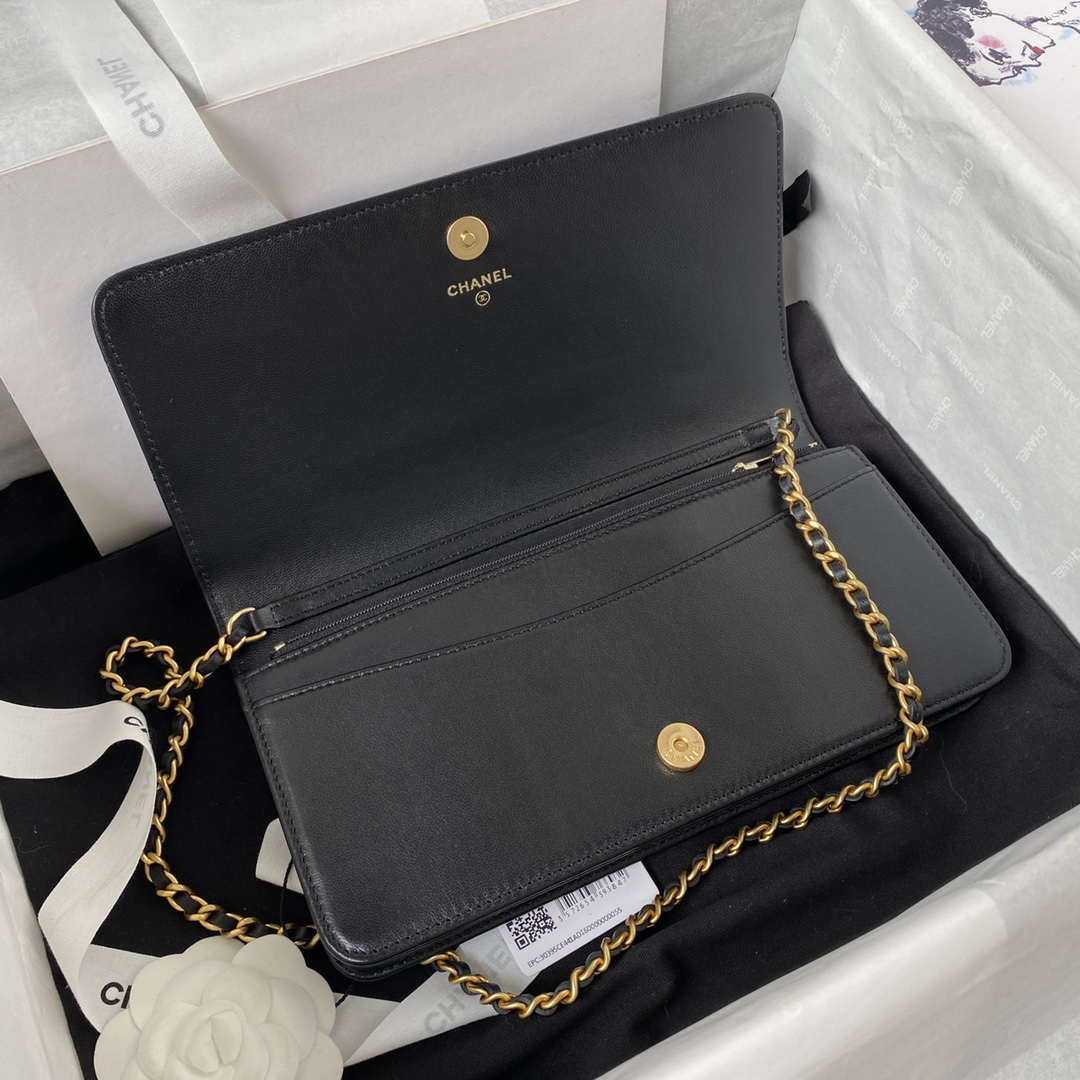 Chanel AP3363 Flap Baguette Bag Lambskin Black - Default Title - View 6