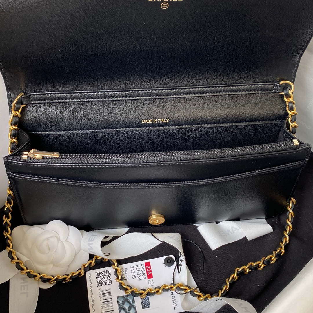 Chanel AP3363 Flap Baguette Bag Lambskin Black - Default Title - View 7
