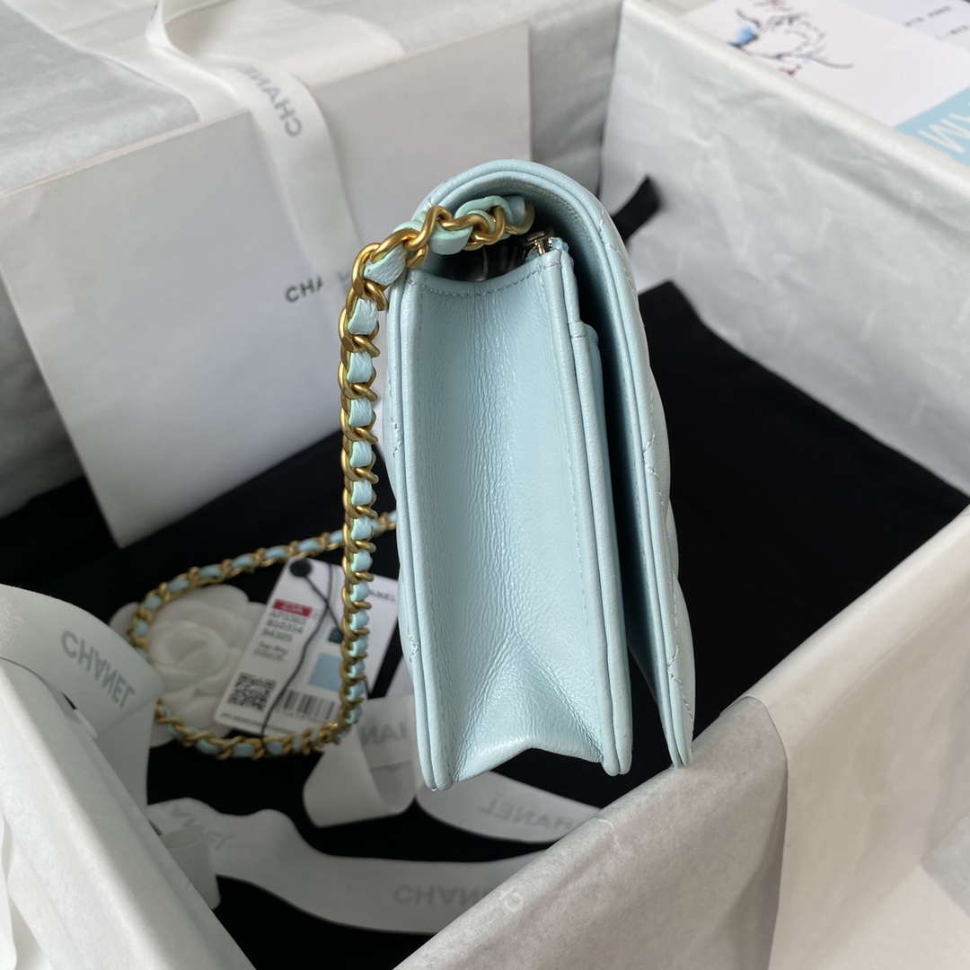 Chanel AP3363 Flap Baguette Bag Lambskin Blue