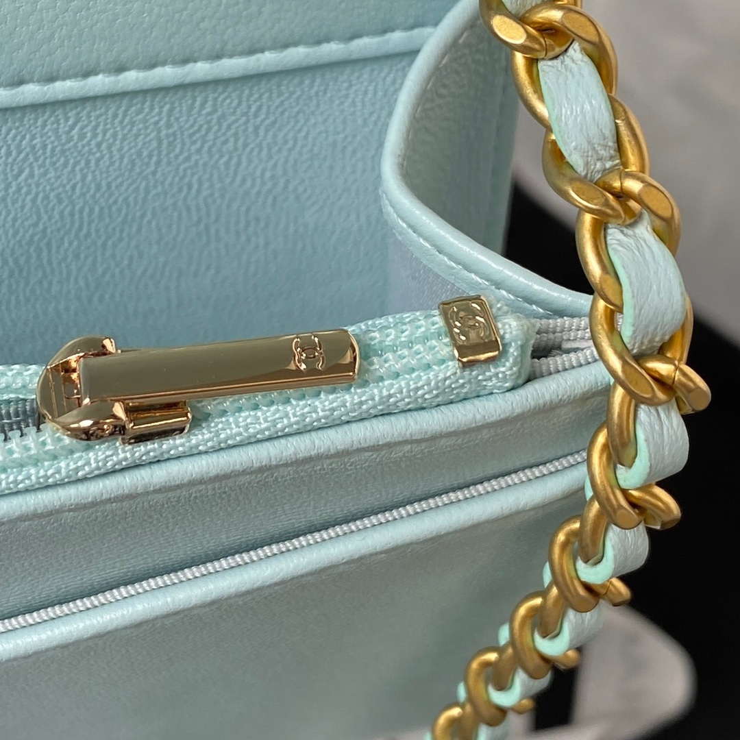 Chanel AP3363 Flap Baguette Bag Lambskin Blue - Default Title - View 7