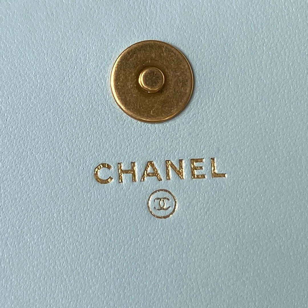 Chanel AP3363 Flap Baguette Bag Lambskin Blue