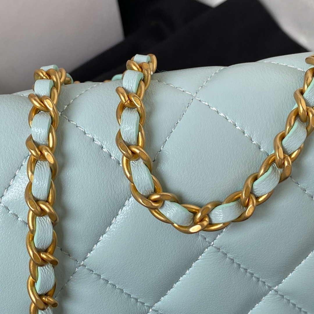 Chanel AP3363 Flap Baguette Bag Lambskin Blue - Default Title - View 9