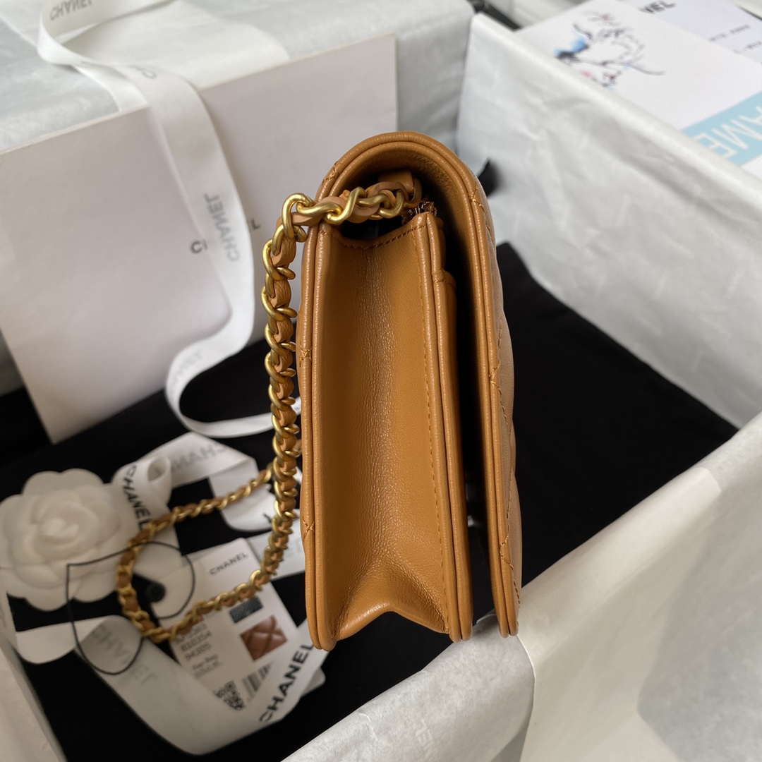 Chanel AP3363 Flap Baguette Bag Lambskin Brown - Default Title - View 5