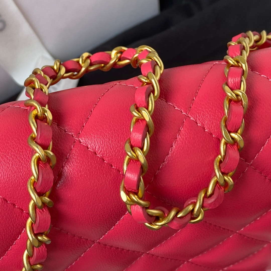 Chanel AP3363 Flap Baguette Bag Lambskin Red - Default Title - View 3