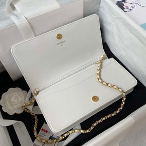 Chanel AP3363 Flap Baguette Bag Lambskin White - Default Title - View 6