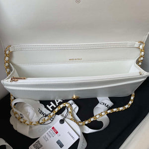 Chanel AP3363 Flap Baguette Bag Lambskin White - Default Title - View 7