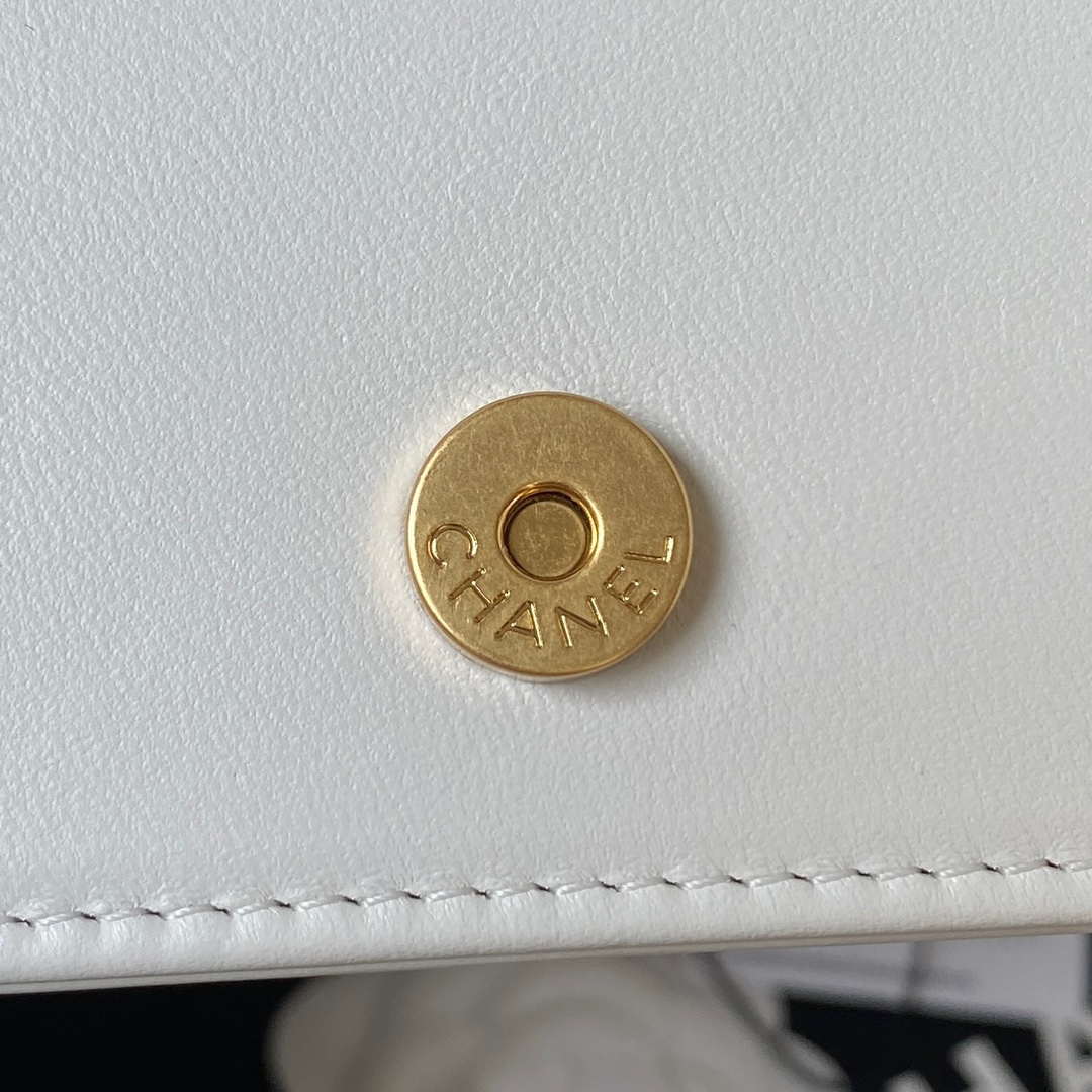 Chanel AP3363 Flap Baguette Bag Lambskin White - Default Title - View 9
