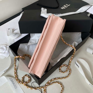 Chanel AP3385 Woc Flap Phone Holder With Chain Lambskin Pink Gold - Default Title - View 6