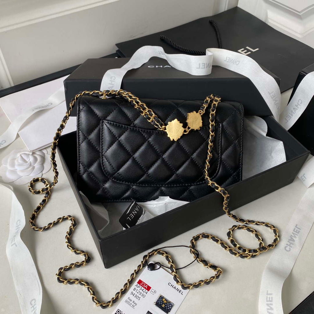 Chanel AP3424 Woc Mini Flap Bag Lambskin Black