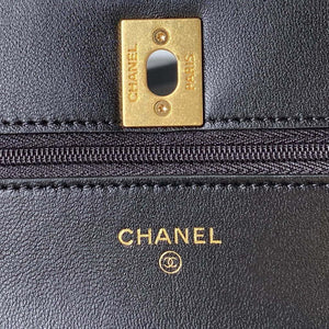 Chanel AP3424 Woc Mini Flap Bag Lambskin Black - Default Title - View 9