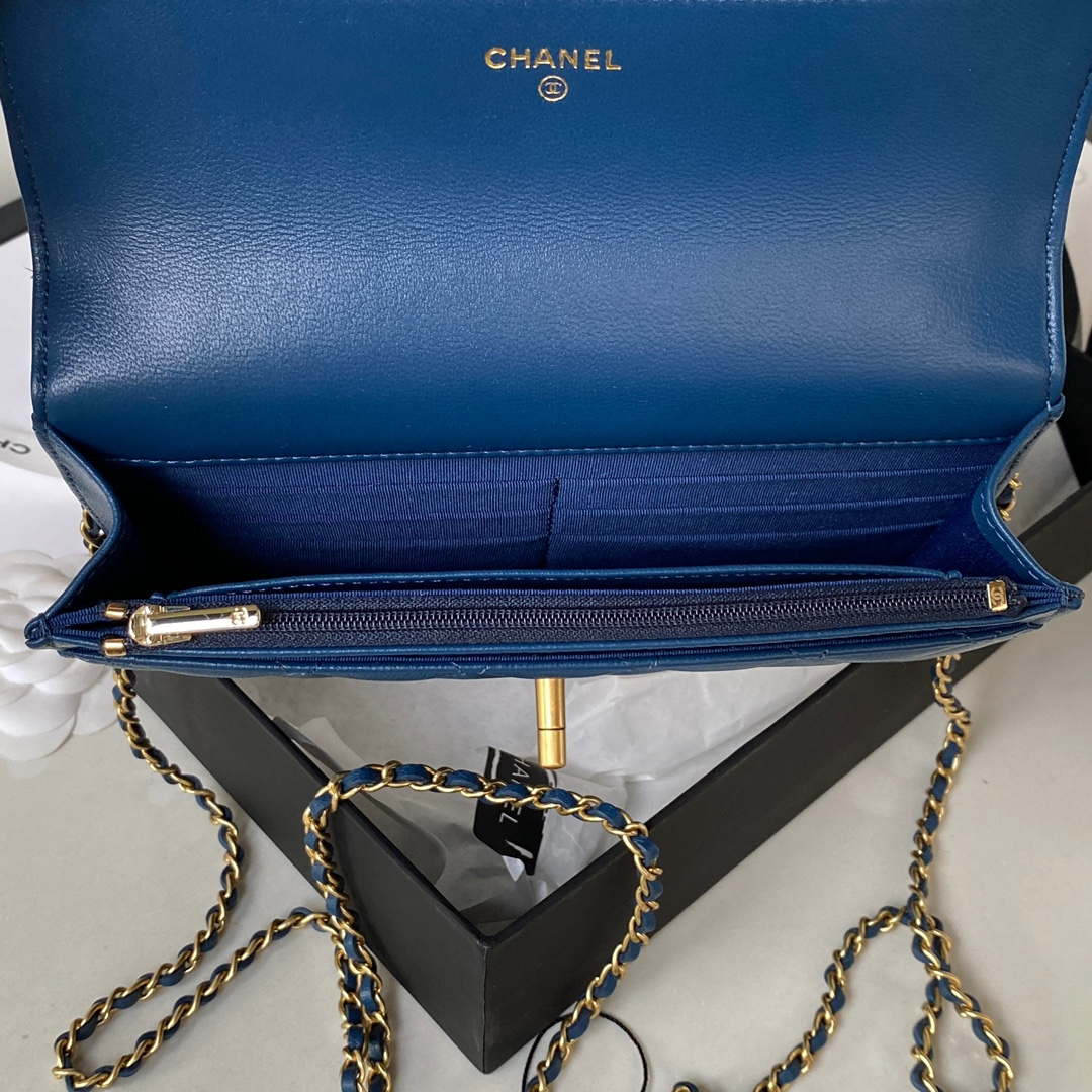 Chanel AP3424 Woc Mini Flap Bag Lambskin Blue - Default Title - View 8