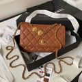 Chanel AP3424 Woc Mini Flap Bag Lambskin Caramel - Default Title - View 1