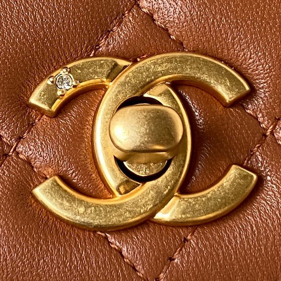 Chanel AP3424 Woc Mini Flap Bag Lambskin Caramel - Default Title - View 3