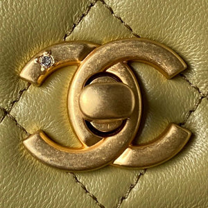 Chanel AP3424 Woc Mini Flap Bag Lambskin Lemon Yellow - Default Title - View 3