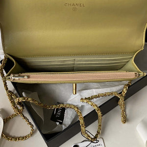 Chanel AP3424 Woc Mini Flap Bag Lambskin Lemon Yellow - Default Title - View 7