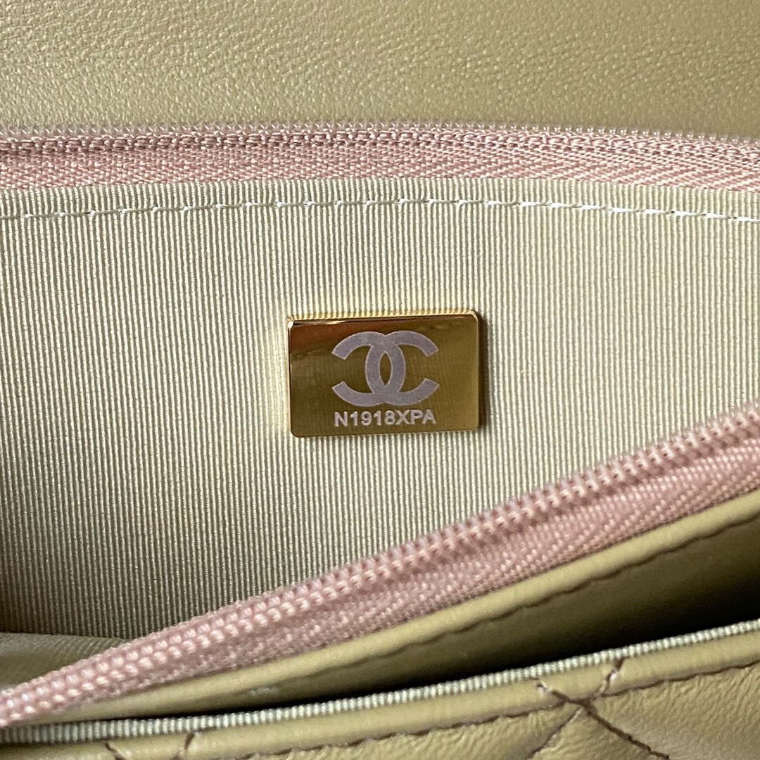 Chanel AP3424 Woc Mini Flap Bag Lambskin Lemon Yellow - Default Title - View 8