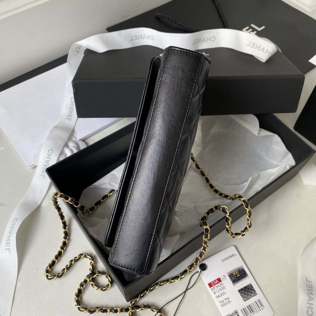Chanel AP3426 Woc Mini Flap Bag Lambskin 17cm Black