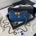 Chanel AP3426 Woc Mini Flap Bag Lambskin 17cm Blue - Default Title - View 1